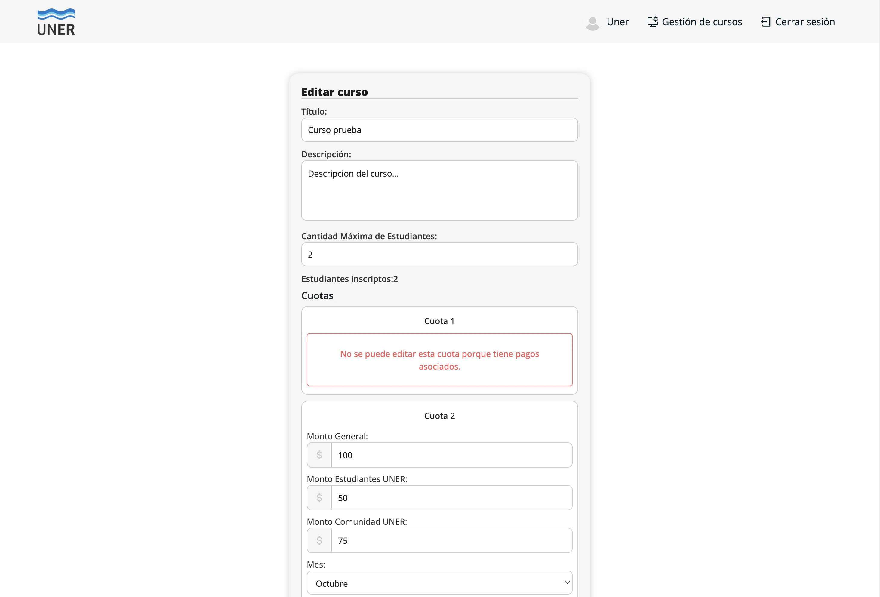 UNER Platform screenshot 5