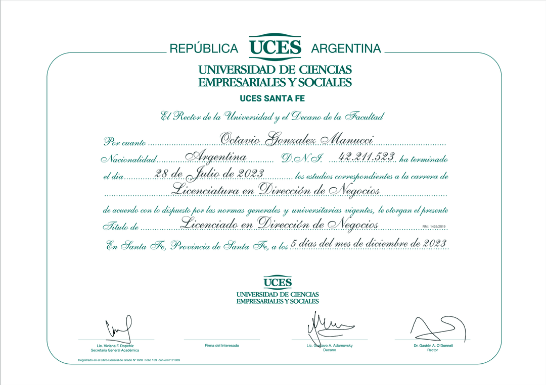 Business Management Degree - UCES